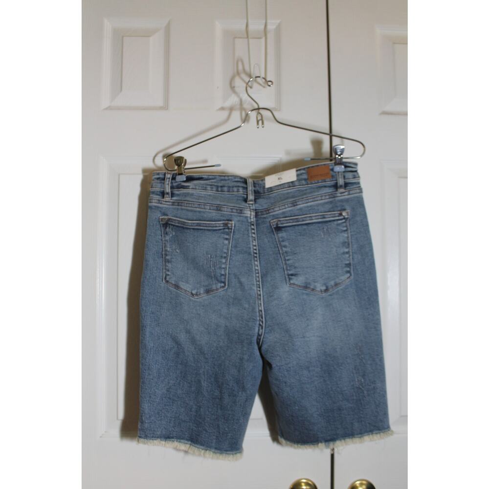 Judy Blue High Waist Cut Off Denim Shorts sz XL NEW - Picture 3 of 4